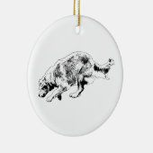 Bewegingsmoment Gouden Aandenken Keramisch Ornament (Rechts)