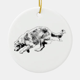 Bewegingsmoment Gouden Aandenken Keramisch Ornament