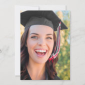 Bewegingspartij voor Mint Peach Retro Stripes Phot Kaart (Achterkant)