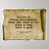 Bewegingsrollen: Romeinen 12:9 Poster (Voorkant)