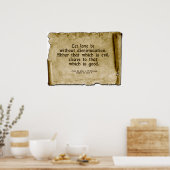 Bewegingsrollen: Romeinen 12:9 Poster (Keuken)