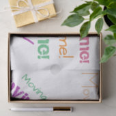 Bewegingstijd kleurrijke typografie Nieuw startpun Tissuepapier (Geschenk)