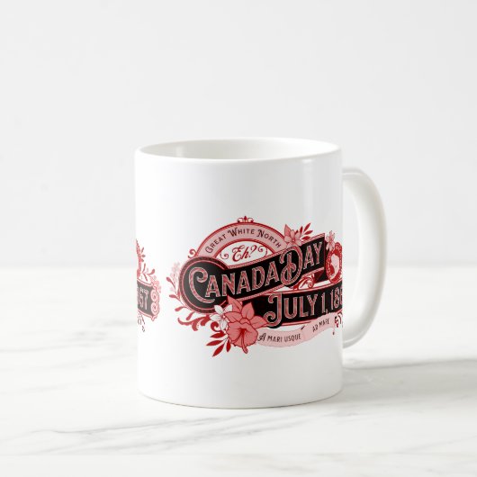  bewegwijzering op Canada Day Koffiemok (Voorkant rechts)