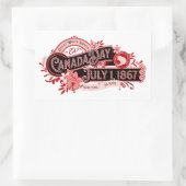  bewegwijzering op Canada Day Rechthoekige Sticker (Tas)