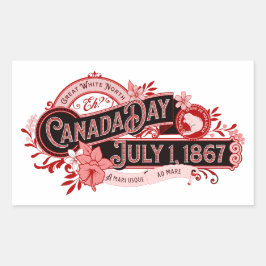  bewegwijzering op Canada Day Rechthoekige Sticker