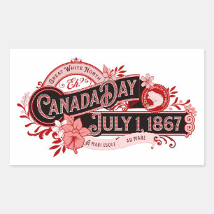  bewegwijzering op Canada Day Rechthoekige Sticker