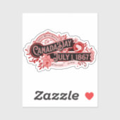  bewegwijzering op Canada Day Sticker (Vel)