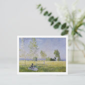 Beweide in de zomer bij Bezons door Monet Briefkaart (Staand voorkant)