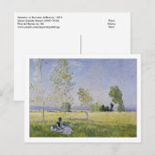 Beweide in de zomer bij Bezons door Monet Briefkaart (Voorkant / Achterkant)