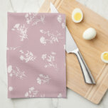 Beweide wilde bloem verfijnd patroon zwart theedoek<br><div class="desc">Beemdweem Wilde bloem patroon - wazig roze</div>