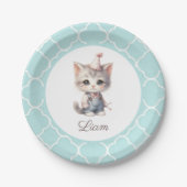 Beweldigende Meow-nificent Disposable Paper Plates Papieren Bordje (Voorkant)