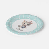 Beweldigende Meow-nificent Disposable Paper Plates Papieren Bordje (Gekanteld)