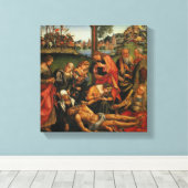 Bewening over de dode Christus - Luca Signorelli Canvas Afdruk (Insitu (Houten vloer))