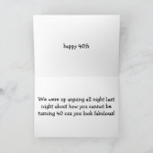 BEWEREN DAT JE GEEN "40" KUNT ZIJN KAART (Binnen)