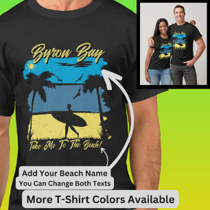 Bewerk Alle Tekst - Strandnaam Surfer Blue Water S T-shirt