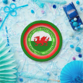 Bewerk bijpassende Welshe Draak St David's Day 7" Papieren Bordje (Feest)