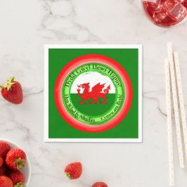 Bewerk bijpassende Welshe Draak St David's Day Coc Servet