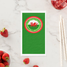 Bewerk bijpassende Welshe Draak St David's Day Servet