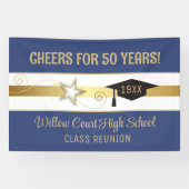 Bewerk het Jaar! Klassieke klasse reübanner Spandoek (Horizontaal)