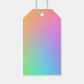 Bewerk JAAR, Gradiënt Regenboog Gelukkig Nieuwjaar Cadeaulabel (Achterkant)