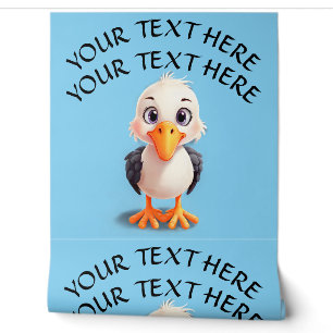 Bewerk Naam Woordzin Funny Bird Wall Adverteren Behang