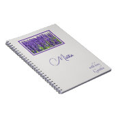 Bewerk namen, mooie lavendel tijdschrift, notitieboek (Rechterzijde)