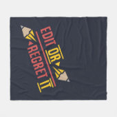 Bewerk of betreur het Engelse leraar Fleece Deken (Voorkant (Horizontaal))