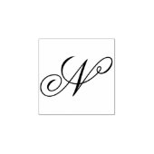 Bewerk ontwerp om fancy hoofdletter N monogram te  Rubberstempel (Afrduk)