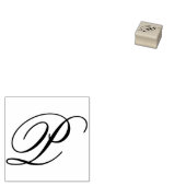 Bewerk ontwerp om fancy hoofdletter P monogram te  Rubberstempel (Gestempeld)