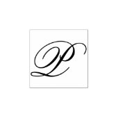 Bewerk ontwerp om fancy hoofdletter P monogram te  Rubberstempel (Afrduk)