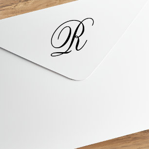 Bewerk ontwerp om fancy hoofdletter R-monogram te Rubberstempel