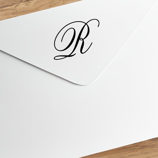 Bewerk ontwerp om fancy hoofdletter R-monogram te  Rubberstempel