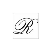 Bewerk ontwerp om fancy hoofdletter R-monogram te  Rubberstempel (Afrduk)
