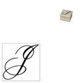 Bewerk ontwerp om fancy hoofdlettermonogram J te w Rubberstempel (Gestempeld)