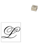 Bewerk ontwerp om fancy hoofdlettermonogram L te v Rubberstempel (Gestempeld)