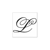 Bewerk ontwerp om fancy hoofdlettermonogram L te v Rubberstempel (Afrduk)