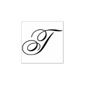 Bewerk ontwerp om fancy kapitaal T monogram te wij Rubberstempel (Afrduk)