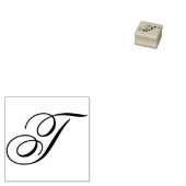 Bewerk ontwerp om fancy kapitaal T monogram te wij Rubberstempel (Gestempeld)