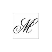 Bewerk ontwerp om fancy M-monogram te wijzigen Rubberstempel (Afrduk)