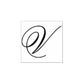 Bewerk ontwerp om fancy V-monogram te wijzigen Rubberstempel (Afrduk)