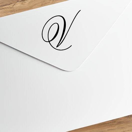 Bewerk ontwerp om fancy V-monogram te wijzigen Rubberstempel