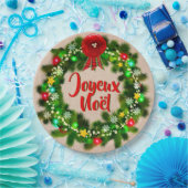 Bewerk Tekst Assiette joyeux Noël 9" Papieren Bordje (Feest)