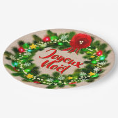 Bewerk Tekst Assiette joyeux Noël 9" Papieren Bordje (Gekanteld)