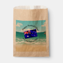 Bewerk tekst bij Australië Dag Vlag Strand Lollie Bedankzakje