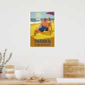 Bewerk tekst bij het strand poster (Keuken)