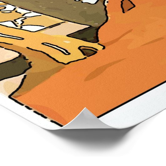 Bewerk tekst bij het strand poster (Hoek)