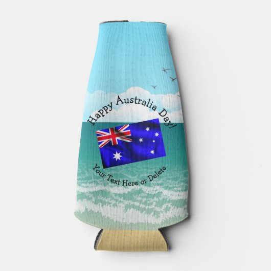 Bewerk Tekst die overeenkomt met Australia Day Fla Flesjeskoeler (Voorkant)