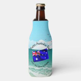 Bewerk Tekst die overeenkomt met Australia Day Fla Flesjeskoeler