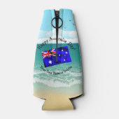 Bewerk Tekst die overeenkomt met Australia Day Fla Flesjeskoeler (Achterkant)