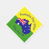 Bewerk Tekst Jaar Australia Day Servet (Hoek)